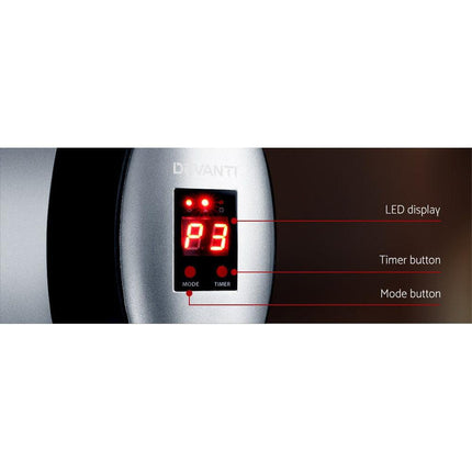 Devanti Electric Strip Heater Radiant Heaters 1500W.
