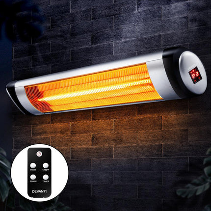 Devanti Electric Strip Heater Radiant Heaters 2000W.