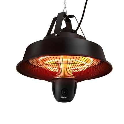 Devanti 2000W Electric Patio Heater Ceiling Mounted Hanging Heaters Remote.