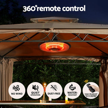 Devanti 1500W Hanging Electric Patio Heater.