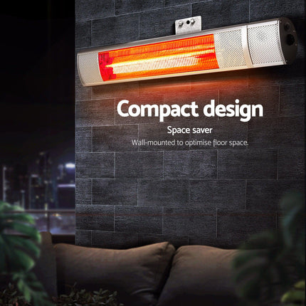 Devanti Electric Strip Heater Infrared Radiant Heaters 2000W.