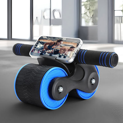Everfit Ab Roller Automatic Rebound Abdominal Wheel Home Gym Workout Blue.