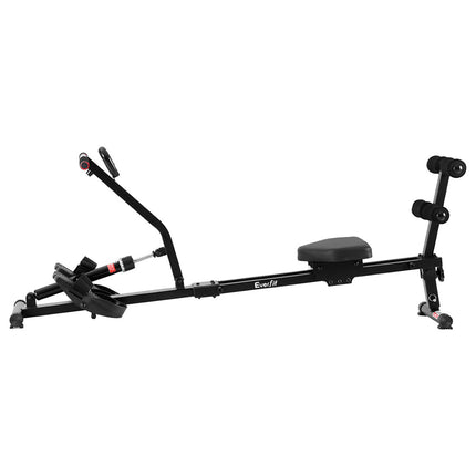 Everfit Hydraulic Rowing Machine Rower 12 Levels Resistance Exercise Fitness Gym Cardio.
