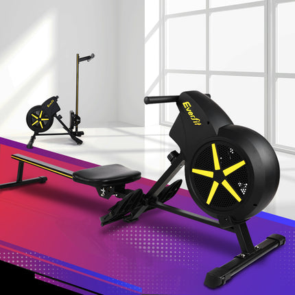 Everfit Rowing Machine Air Rower Exercise Fitness Gym Home Cardio.