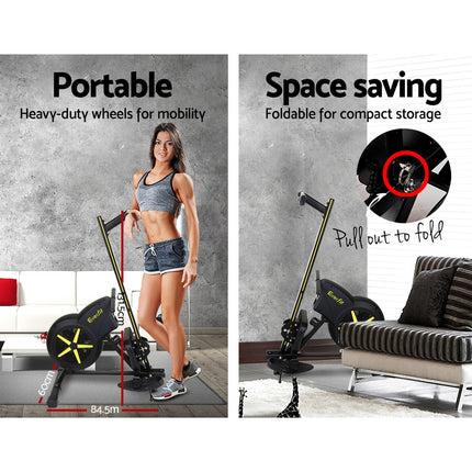 Everfit Rowing Machine Air Rower Exercise Fitness Gym Home Cardio.