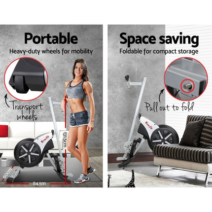 Everfit Rowing Machine Rower Elastic Rope Resistance Fitness Home Cardio.
