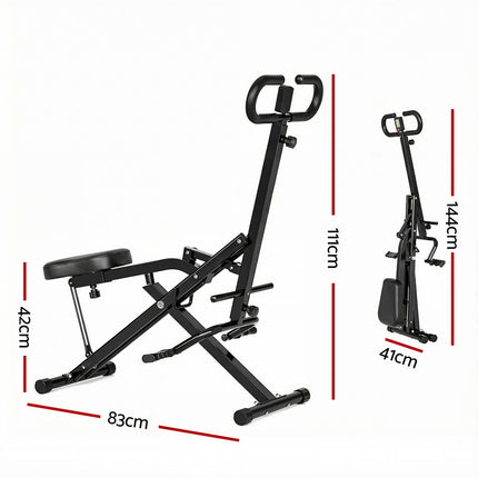 Everfit Foldable Squat Machine Deep Squat Rowing Machine 5 Adjustable Seat Home Gym.