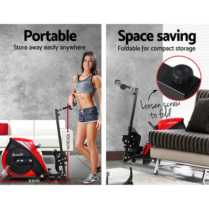 Everfit Rowing Machine Rower Elastic Rope Resistance Fitness Home Cardio.