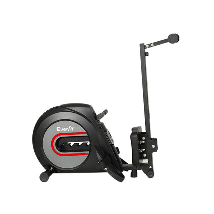 Everfit Rowing Machine Rower Elastic Rope Resistance Fitness Home Cardio Black.
