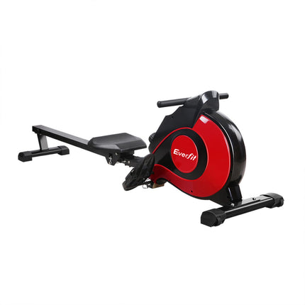 Everfit Rowing Machine Rower Magnetic Resistance Exercise Gym Home Cardio Red.