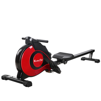 Everfit Rowing Machine Rower Magnetic Resistance Exercise Gym Home Cardio Red.