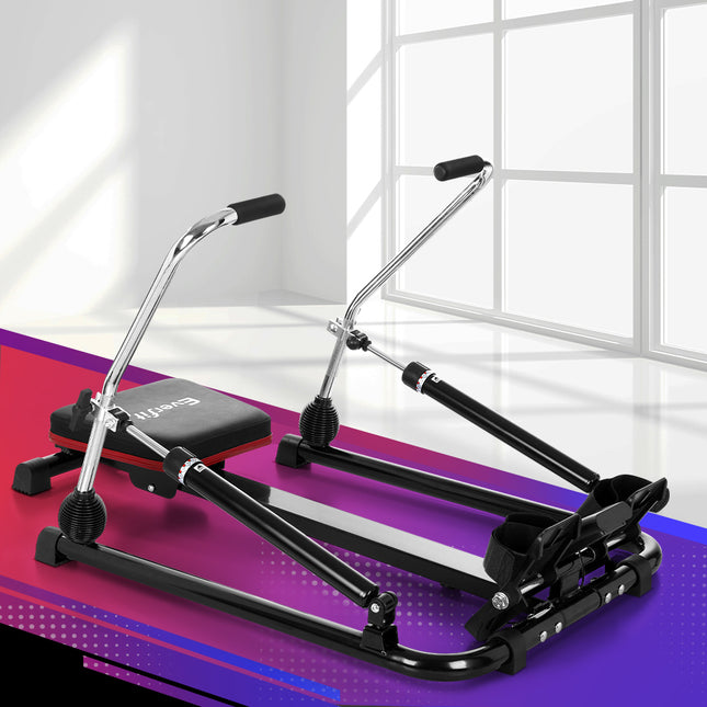 Everfit Rowing Machine Rower Hydraulic Resistance Fitness Gym Home Cardio.