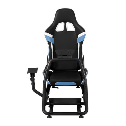 Artiss Racing Simulator Cockpit Steering Wheel Gaming Chair Blue.