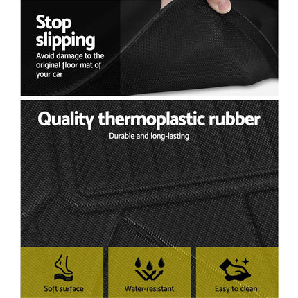 Weisshorn Car Rubber Floor Mats Front And Rear Compatible For Toyota RAV4 2019-2022.