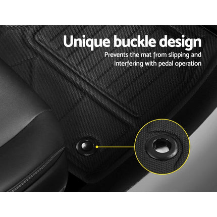 Weisshorn Car Rubber Floor Mats Front And Rear Compatible For Toyota RAV4 2019-2022.