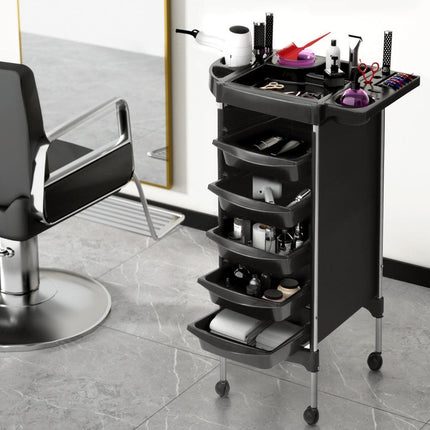 Embellir Salon Trolley Cart Spa Beauty Rolling Tray Hairdressing Storage 6 Tiers.