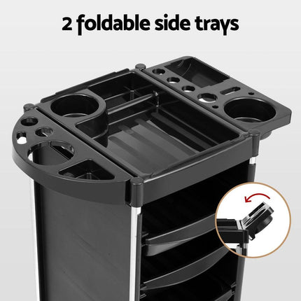 Embellir Salon Trolley Cart Spa Beauty Rolling Tray Hairdressing Storage 6 Tiers.