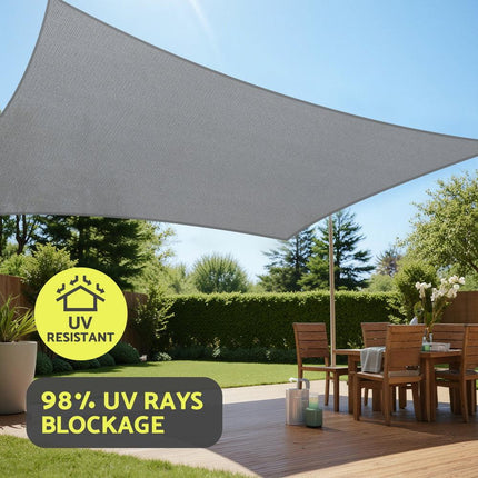 Instahut Sun Shade Sail Shadecloth Canopy Rectangle 280gsm 4x7m.