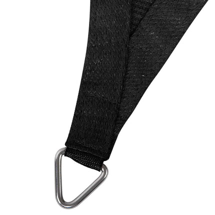 Instahut Shade Sail 5x5x5m Triangle 280GSM 98% Black Shade Cloth.