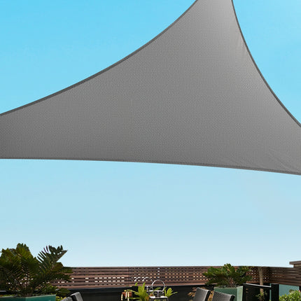 Instahut Shade Sail Cloth Shadecloth Canopy Triangle 280gsm 5x5x7.1m.