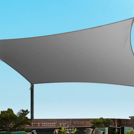 Instahut Shade Sail Cloth Shadecloth Square Sun Canopy 5x6m.