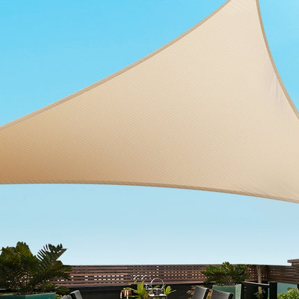 Instahut Shade Sail Cloth Shadecloth Triangle Sun Canopy 6.1x6.1x6.1M.