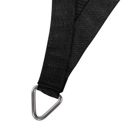 Instahut Shade Sail 4x6m Rectangle 280GSM 98% Black Shade Cloth.