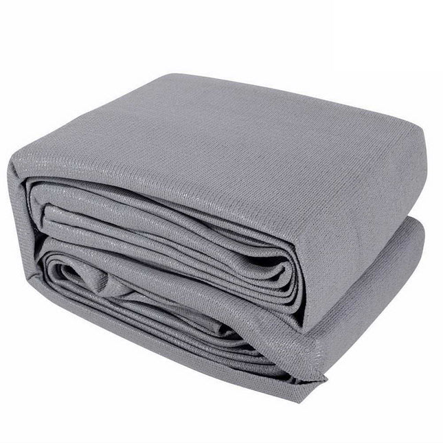 Instahut Shade Sail 4x6m Rectangle 280GSM 98% Grey Shade Cloth.