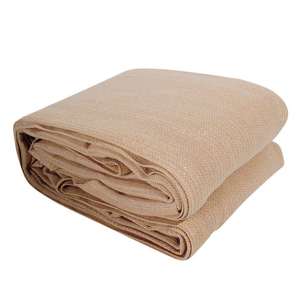 Instahut Shade Sail 5x5m Square 280GSM 98% Sand Shade Cloth.