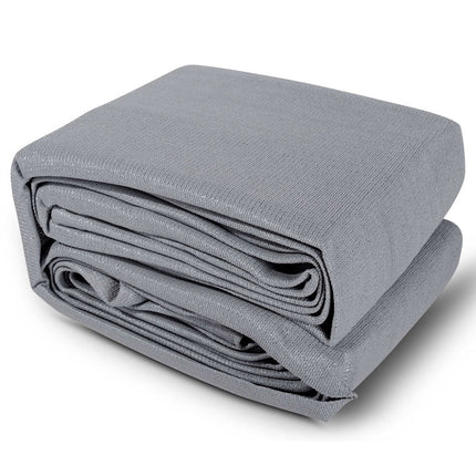 Instahut Shade Sail 5x6m Rectangle 280GSM 98% Grey Shade Cloth.