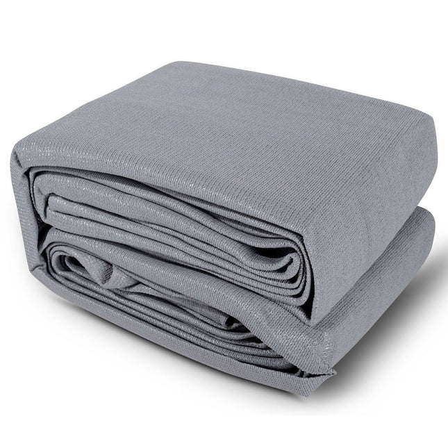 Instahut Shade Sail 5x6m Rectangle 280GSM 98% Grey Shade Cloth.