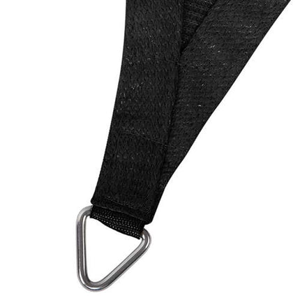 Instahut Shade Sail 5x7m Rectangle 280GSM 98% Black Shade Cloth.