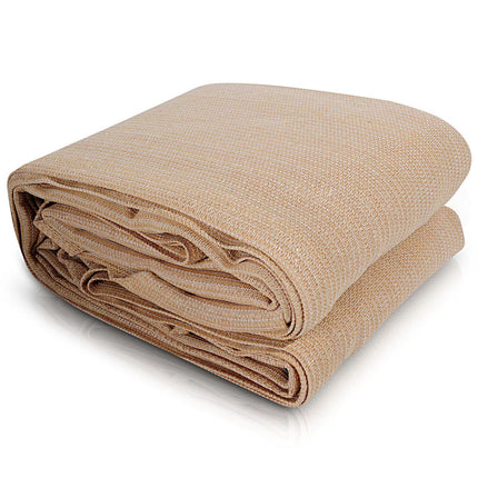 Instahut Shade Sail 2x4m Rectangle 185GSM 95% Sand Shade Cloth.