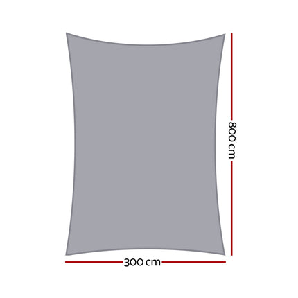 Instahut Waterproof Shade Sail Shade cloth Canopy 220GSM 3x8m.