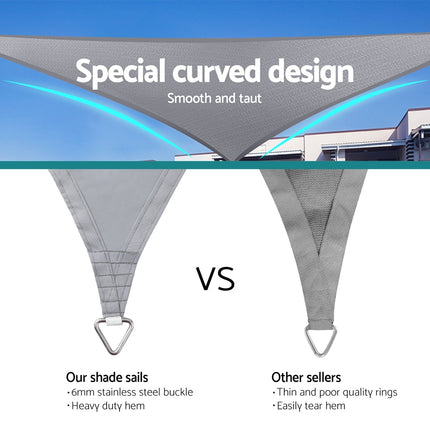 Instahut Waterproof Shade Sail Shade cloth Canopy 220GSM 3x8m.