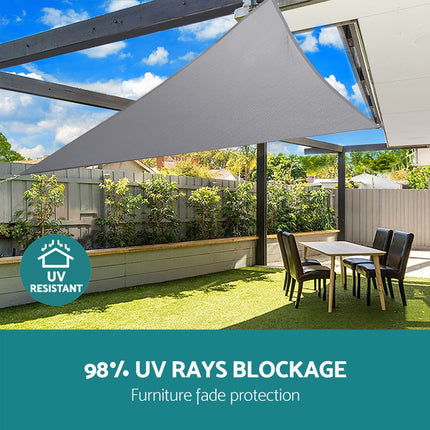 Instahut Waterproof Shade Sail Shade cloth Triangle Canopy 220GSM 4x4x4m.
