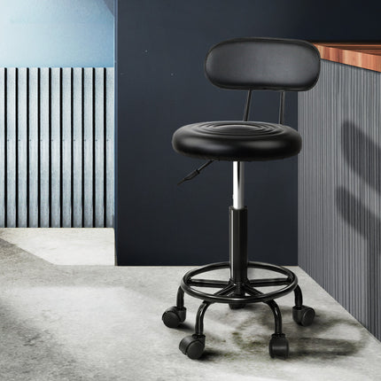 Artiss Salon Stool Swivel Chair Backrest.