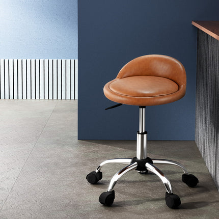 Artiss Salon Stool Swivel Chair Backrest Chairs.