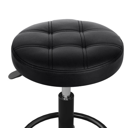 Artiss Salon Stool Round Swivel Chairs Black.