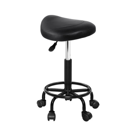 Artiss Salon Stool Saddle Swivel Chair.
