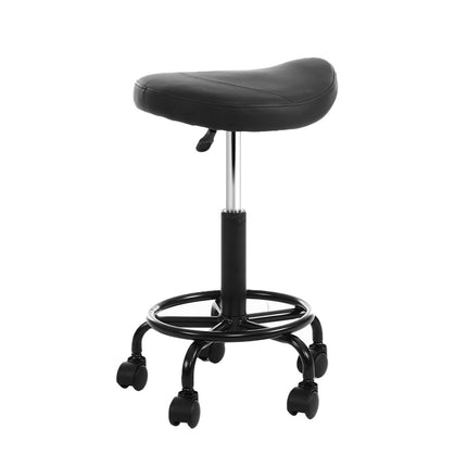 Artiss Salon Stool Saddle Swivel Chair.