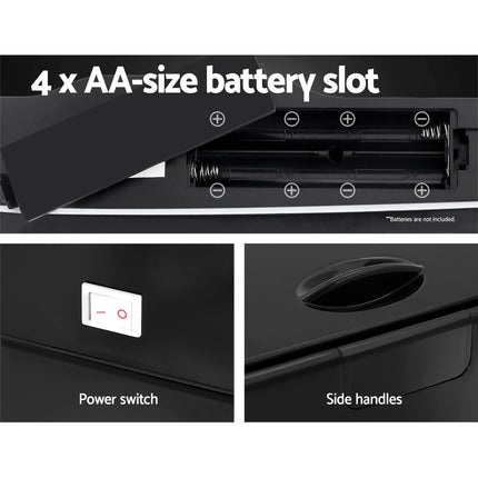 Devanti 45L Motion Sensor Bin Rubbish Automatic Black.