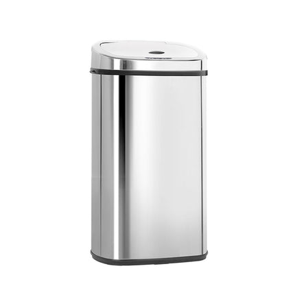 Devanti 50L Motion Sensor Bin Rubbish Automatic Silver.