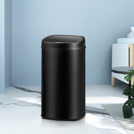 Devanti 58L Motion Sensor Bin Rubbish Automatic Black.