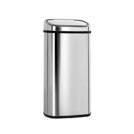 Devanti 68L Motion Sensor Bin Rubbish Automatic Silver.