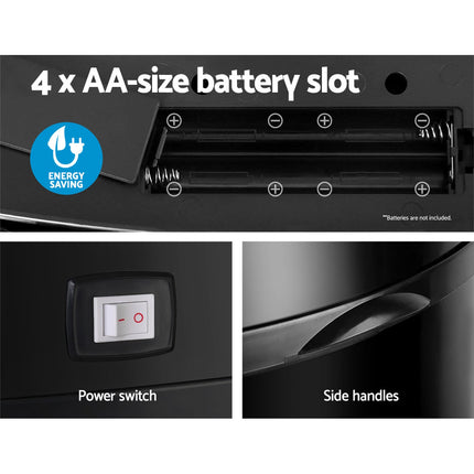Devanti 68L Motion Sensor Bin Rubbish Automatic Black.