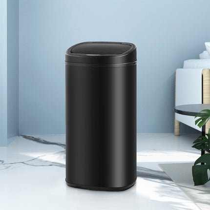 Devanti 68L Motion Sensor Bin Rubbish Automatic Black.