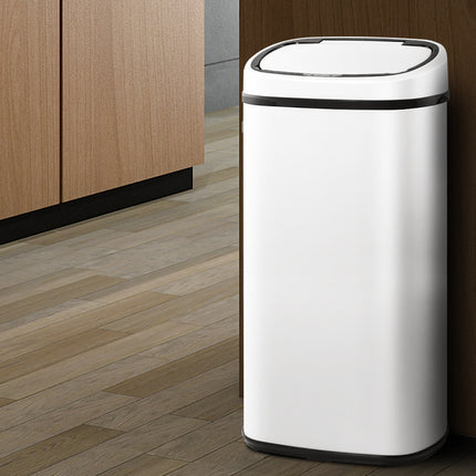 Devanti 68L Motion Sensor Bin Rubbish Automatic White.