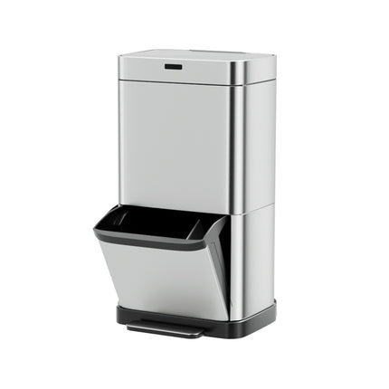 Devanti 70L Motion Sensor Bin Pedal Bins Automatic Siver.