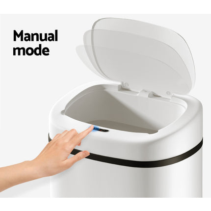 Devanti 82L Motion Sensor Bin Rubbish Automatic White.